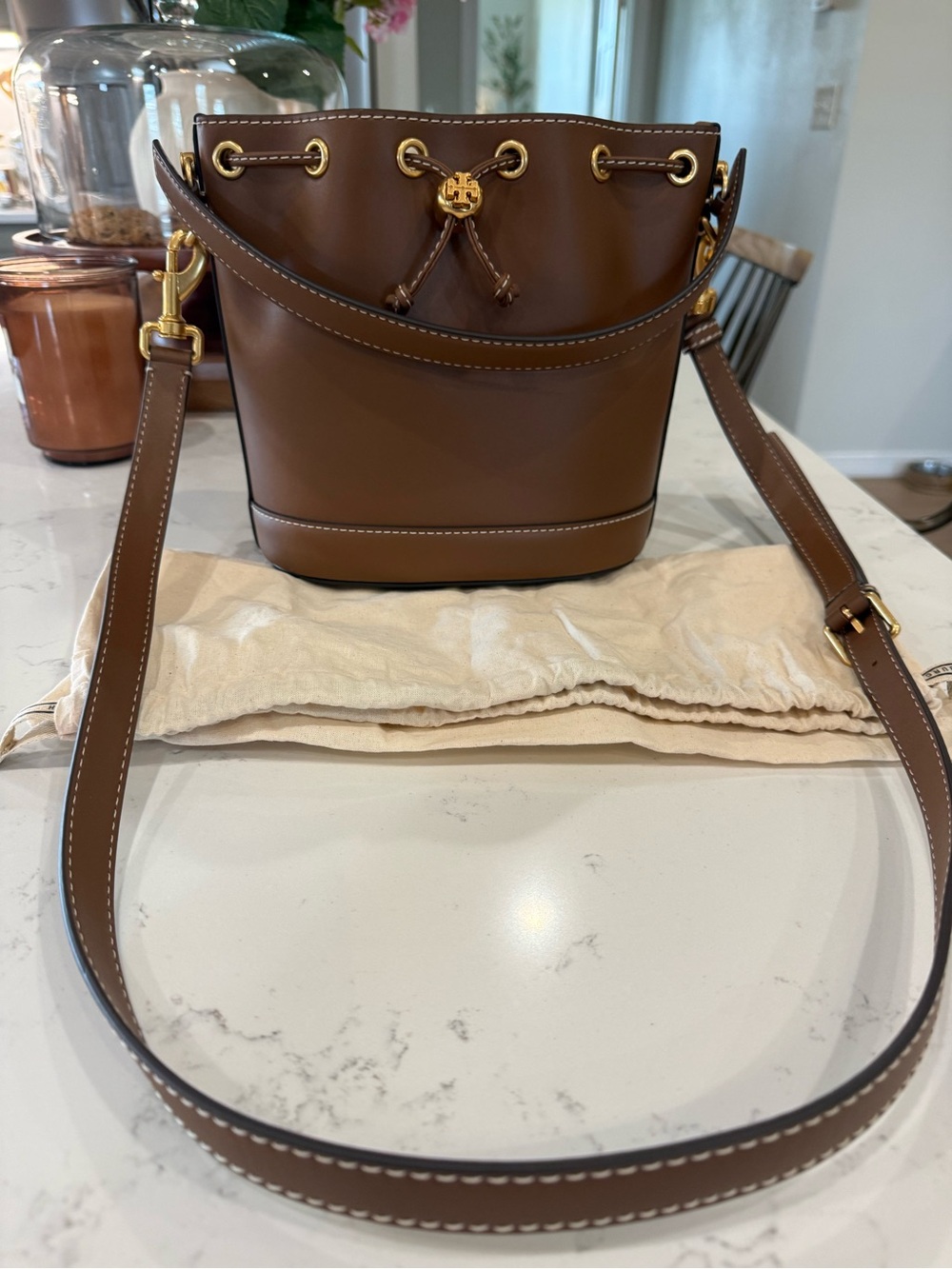 Tory Burch T Monogram Bucket Bag